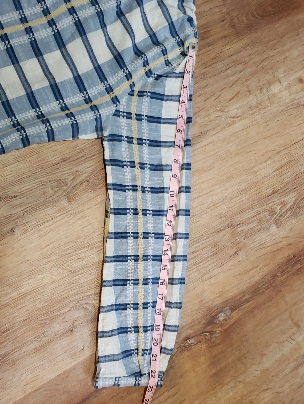 Ace & Jig top in Honor textile: Blue & White Plaid Long-Sleeve Top,Large - Picture 9 of 9